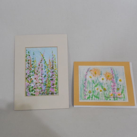 Floral Watercolor Painting and Card - Picture 4 of 6